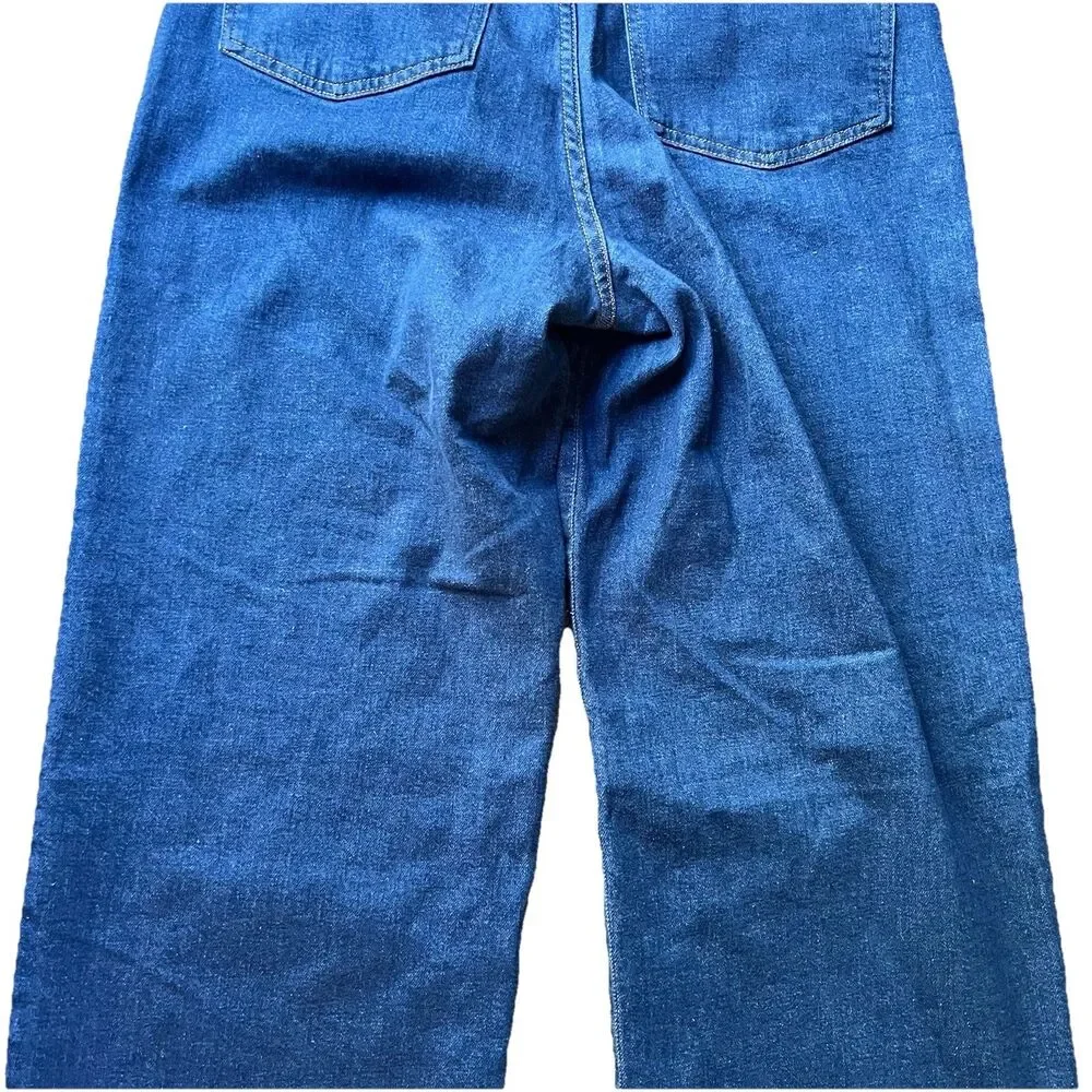 Madewell The Perfect Vintage Wide Leg Blue Denim Jeans Pants Women's 28T (28x34) - Picture 7 of 12